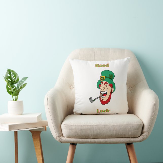Good Luck Throw Pillow (Chair)