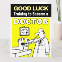 Good Luck Training to Become a Doctor Card