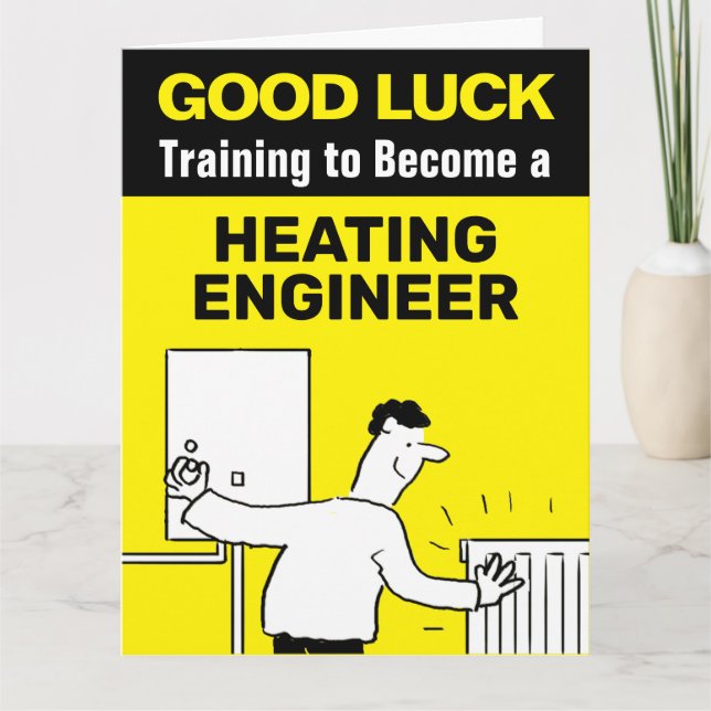 Good Luck Training to Become a Heating Engineer Card (Front)
