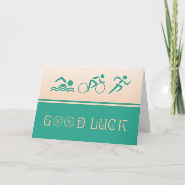 Good luck triathlon sport card (Front)
