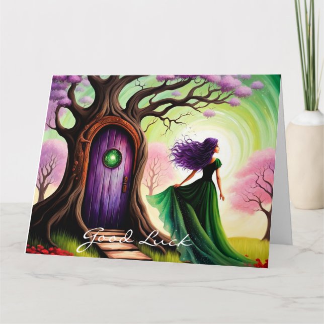 Good Luck wish card happiness, success inspiration (Front)