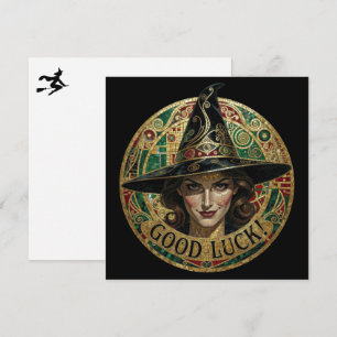 Good Luck Witch Wish Note Card