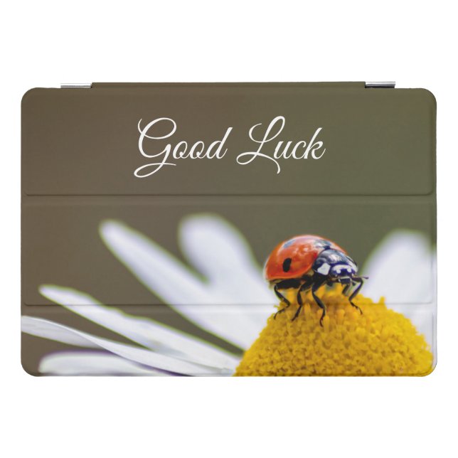 Good luck with cute little ladybug! iPad pro cover (Horizontal)