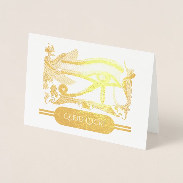 Good Luck with Eye of Horus good luck charm Foil Card (Front)
