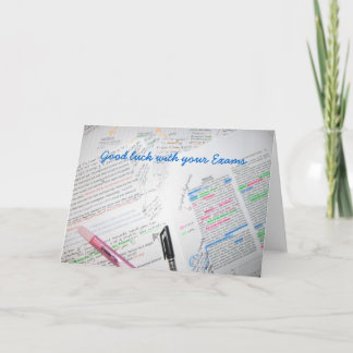 Good luck with your Exams Card