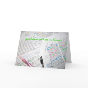 Good luck with your Exams Card