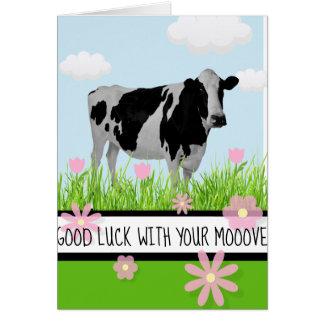 Good Luck with your Mooove Cow Moving House Card