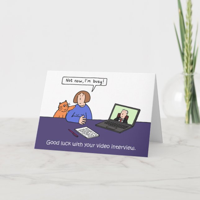 Good Luck With Your Video Interview Card (Front)