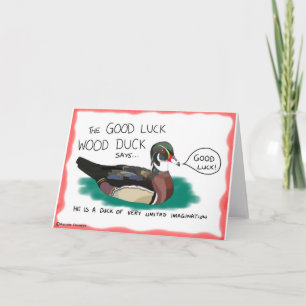 Good Luck Wood Duck card