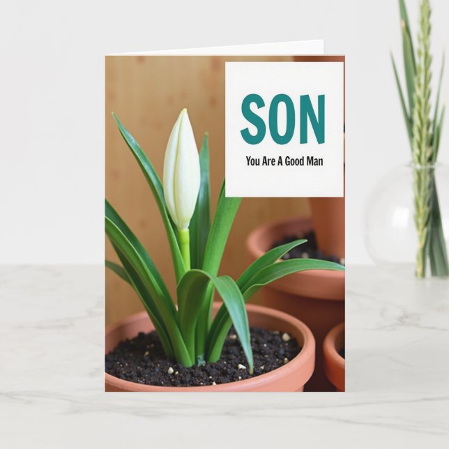 Good Man Son Encouragement Card (Front)