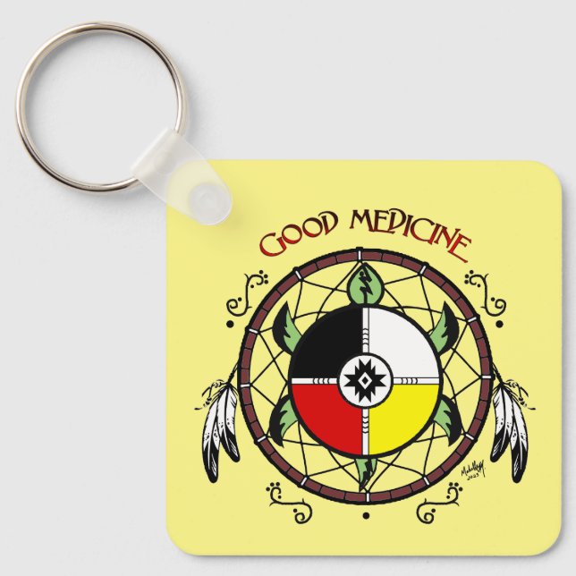 Good Medicine Turtle Keychain (Front)