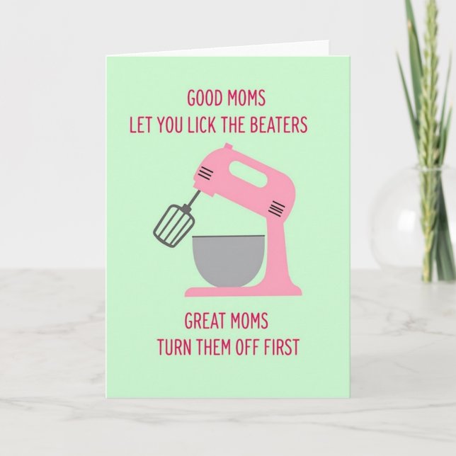Good Moms Baking Humor Card (Front)
