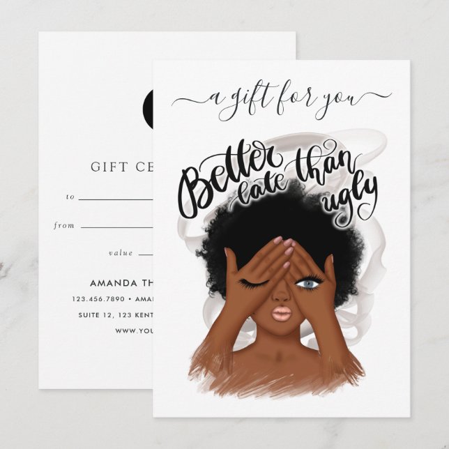 Good Mood Black Woman Gift Certificate (Front/Back)