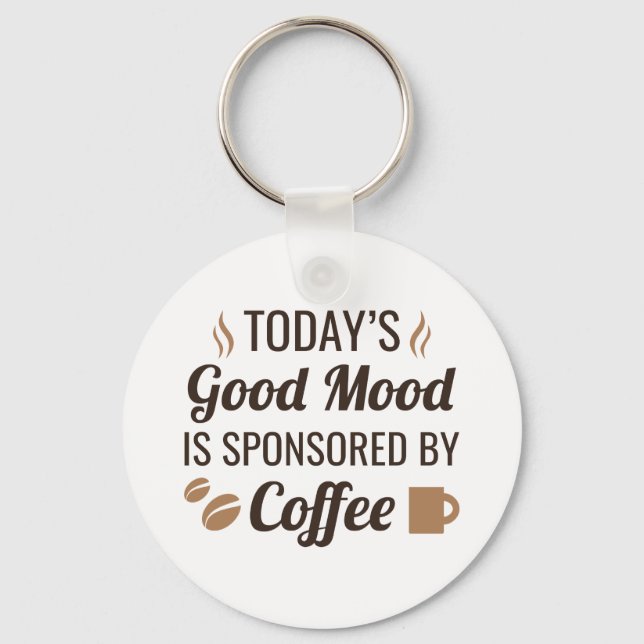 Good Mood Coffee Keychain (Front)