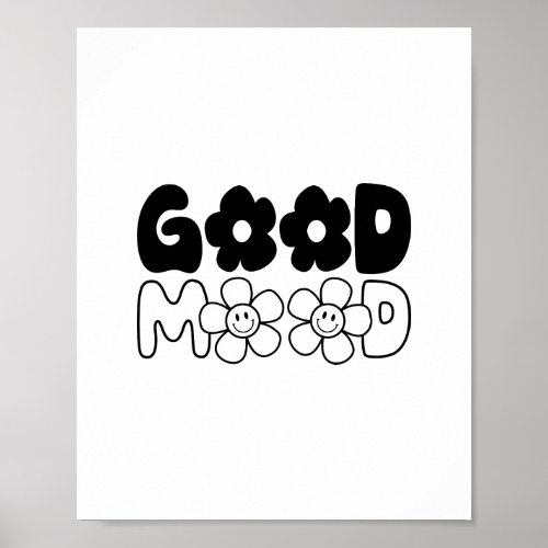 Good Mood Retro Groovy Vintage Style Poster