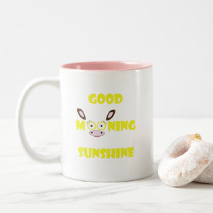 Good "Mooning" Sunshine Cow logo Two-Tone Coffee Mug