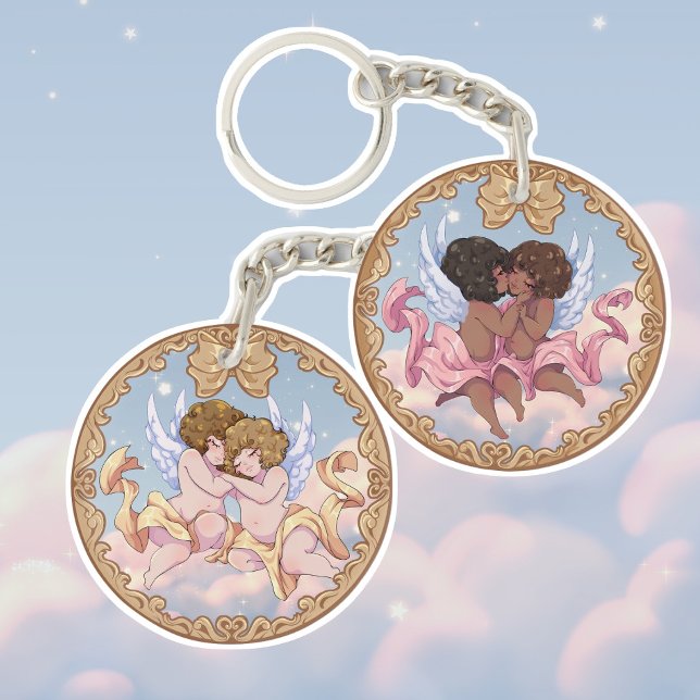 Good Morning Angels Acrylic Keychain (Creator Uploaded)