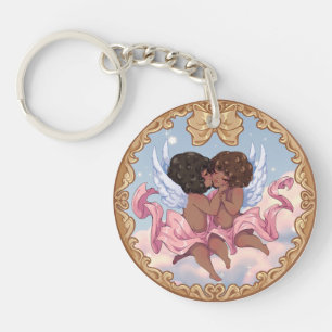 Good Morning Baby Angels Acrylic Keychain