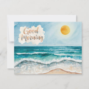 Good Morning Beach Life Note Card