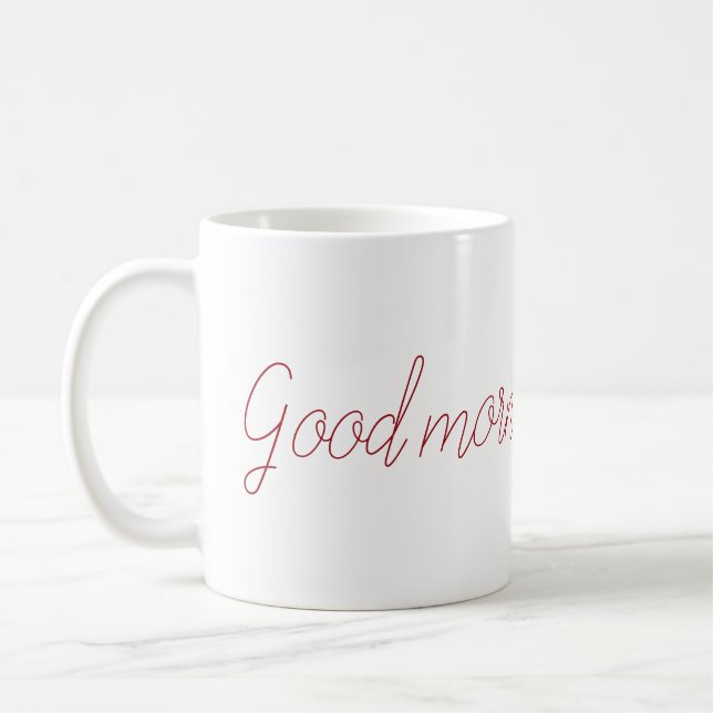 Good morning, beautiful! coffee mug (Left)
