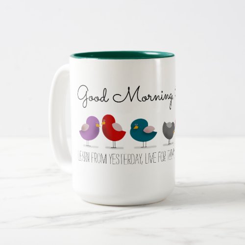Good Morning Beautiful Cute Birds Mug