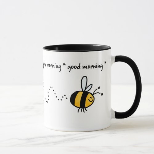 good morning bee trail mug