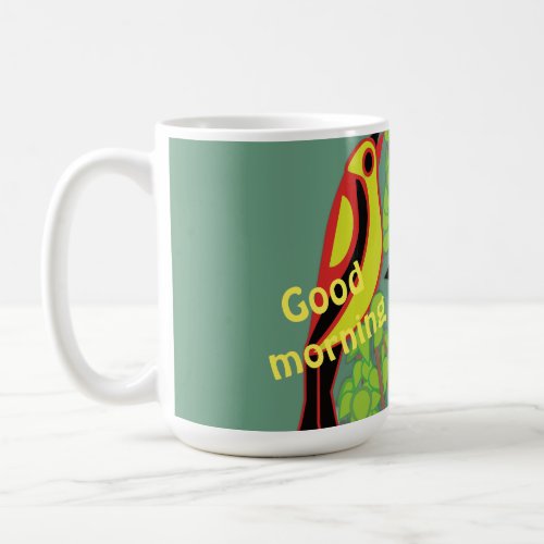 good morning birds coffee mug