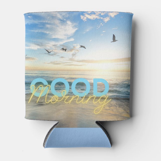Good Morning Blue Sky Can Cooler (Front)