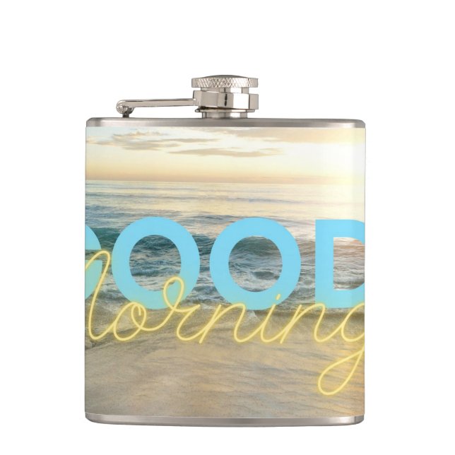 Good Morning Blue Sky Flask (Front)