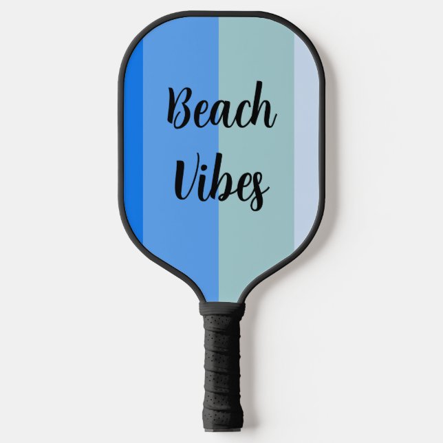 Good Morning Blue Striped Pickleball Paddle (Front)