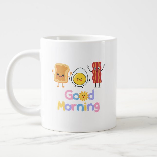 Good Morning Breakfast 😁 coffee specialty mug (Left)