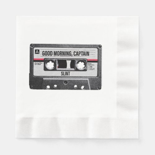 Good Morning Captain Vintage Cassette Tape  Napkins