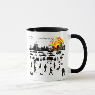 Good Morning, City funny, elegant, unique Mug
