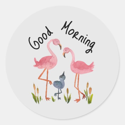 Good Morning  Classic Round Sticker