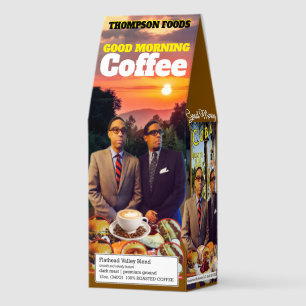 GOOD MORNING Coffee, 12oz Bag, Dark Roast, Flath Roasted Coffee