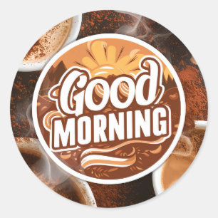Good Morning Coffee and Breads #2 Classic Round Sticker