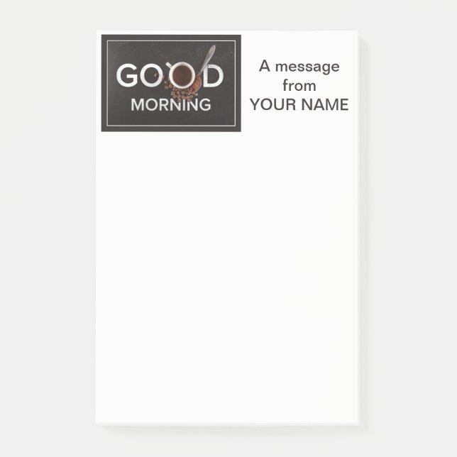 Good Morning Coffee custom notes (Front)