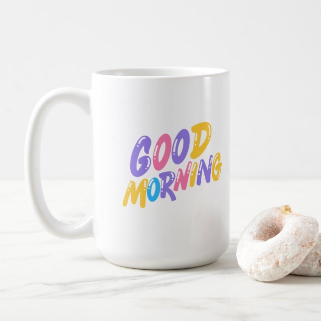 Good Morning 😁 coffee mug 15oz (With Donut)