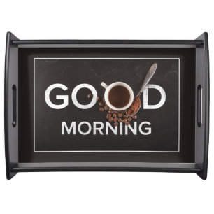 Good Morning Coffee serving trays