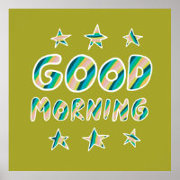 GOOD MORNING Colorful Cool & Fun Stars