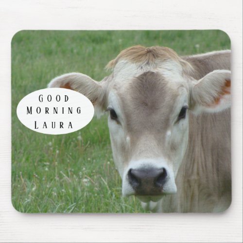 Good Morning Cow Mousepad