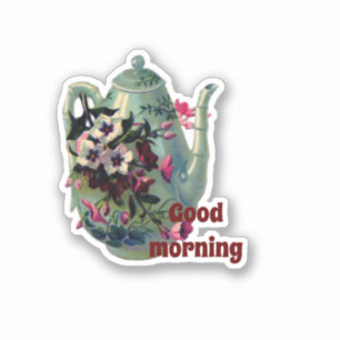 Good morning cut sticker