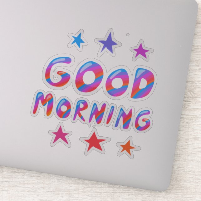 GOOD MORNING Cute Colorful & Fun Sticker (Detail)