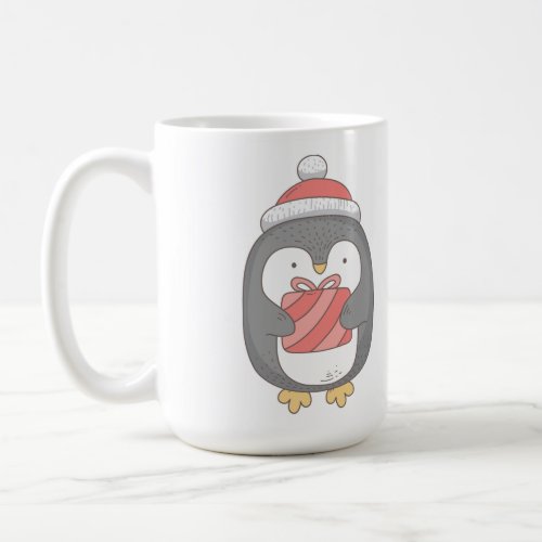 Good Morning Cutie Adorable Christmas Penquin Coffee Mug