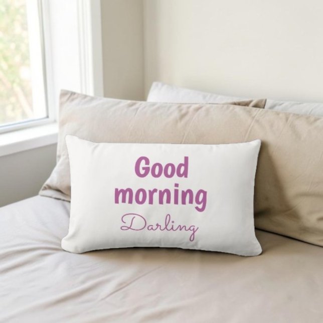 Good Morning Darling Personalized Lumbar Pillow (Creator Uploaded)