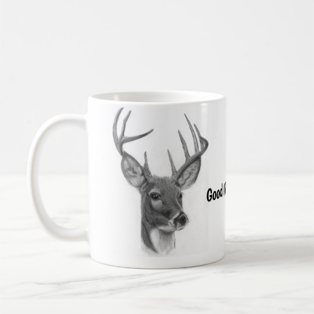 Good Morning Deer Coffee Mug (Left)