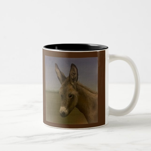 Good Morning Donkey Two-Tone Coffee Mug (Right)