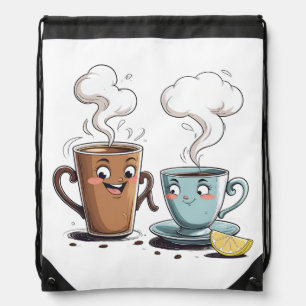 good morning drawstring bag