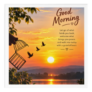 Good Morning – Embrace Peace & Let Go Acrylic Print