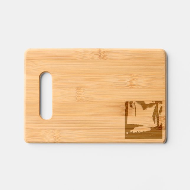 Good Morning Etched Wooden Cutting Board (Front)